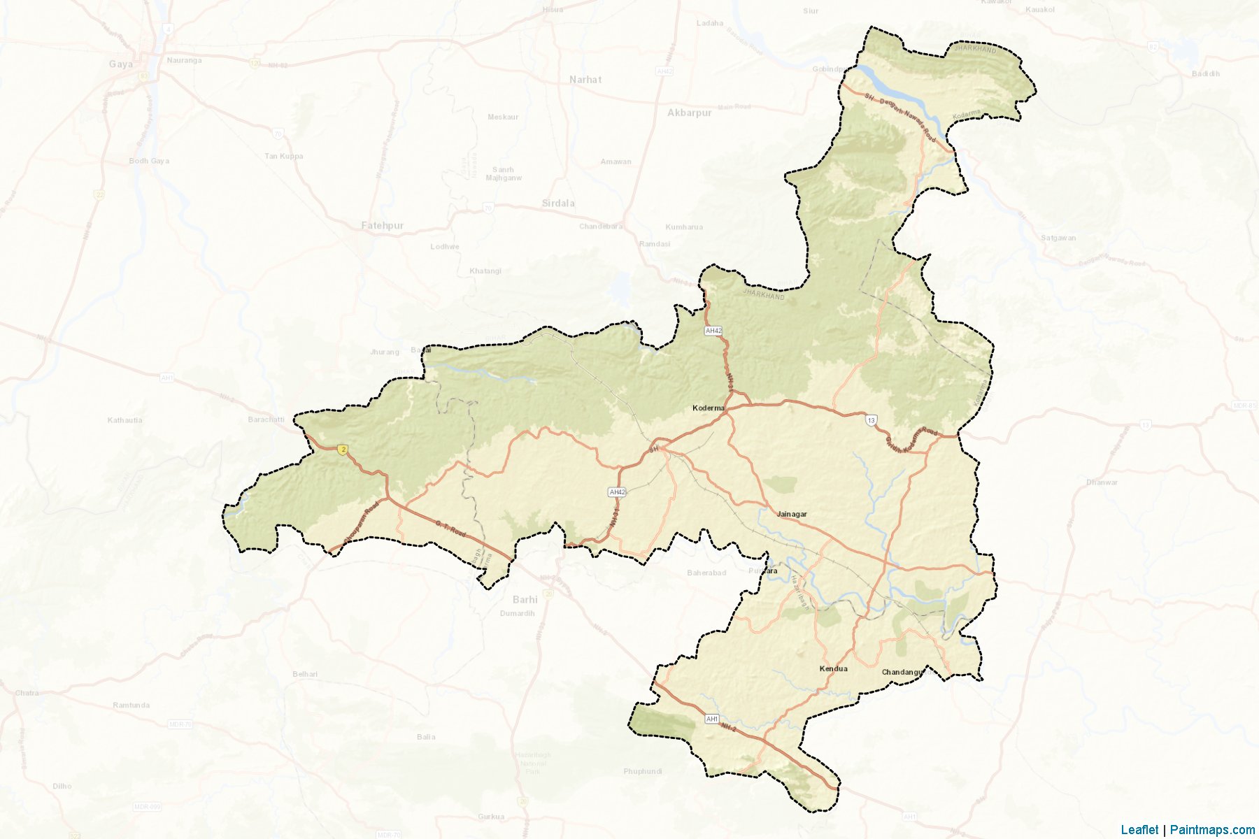 Hazaribagh (Jharkhand) Map Cropping Samples-2