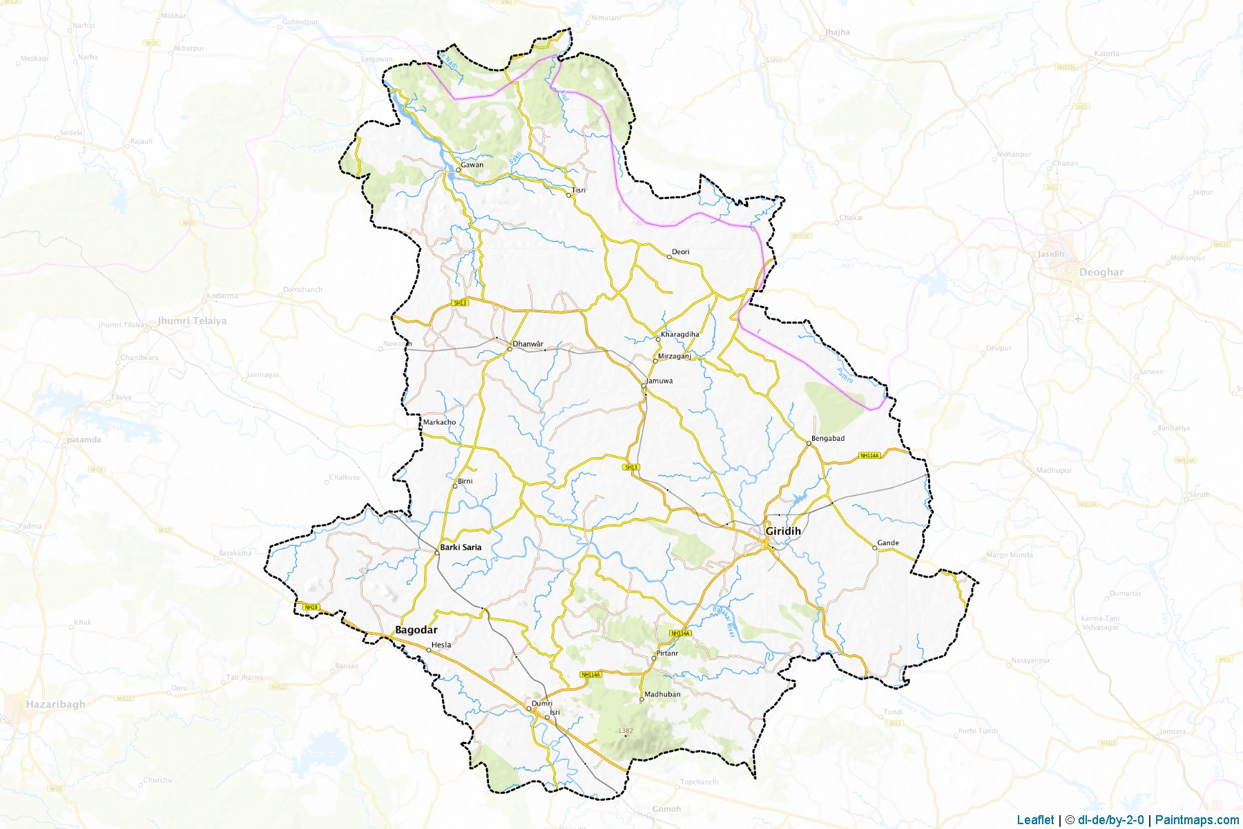 Giridih (Jharkhand) Map Cropping Samples-1