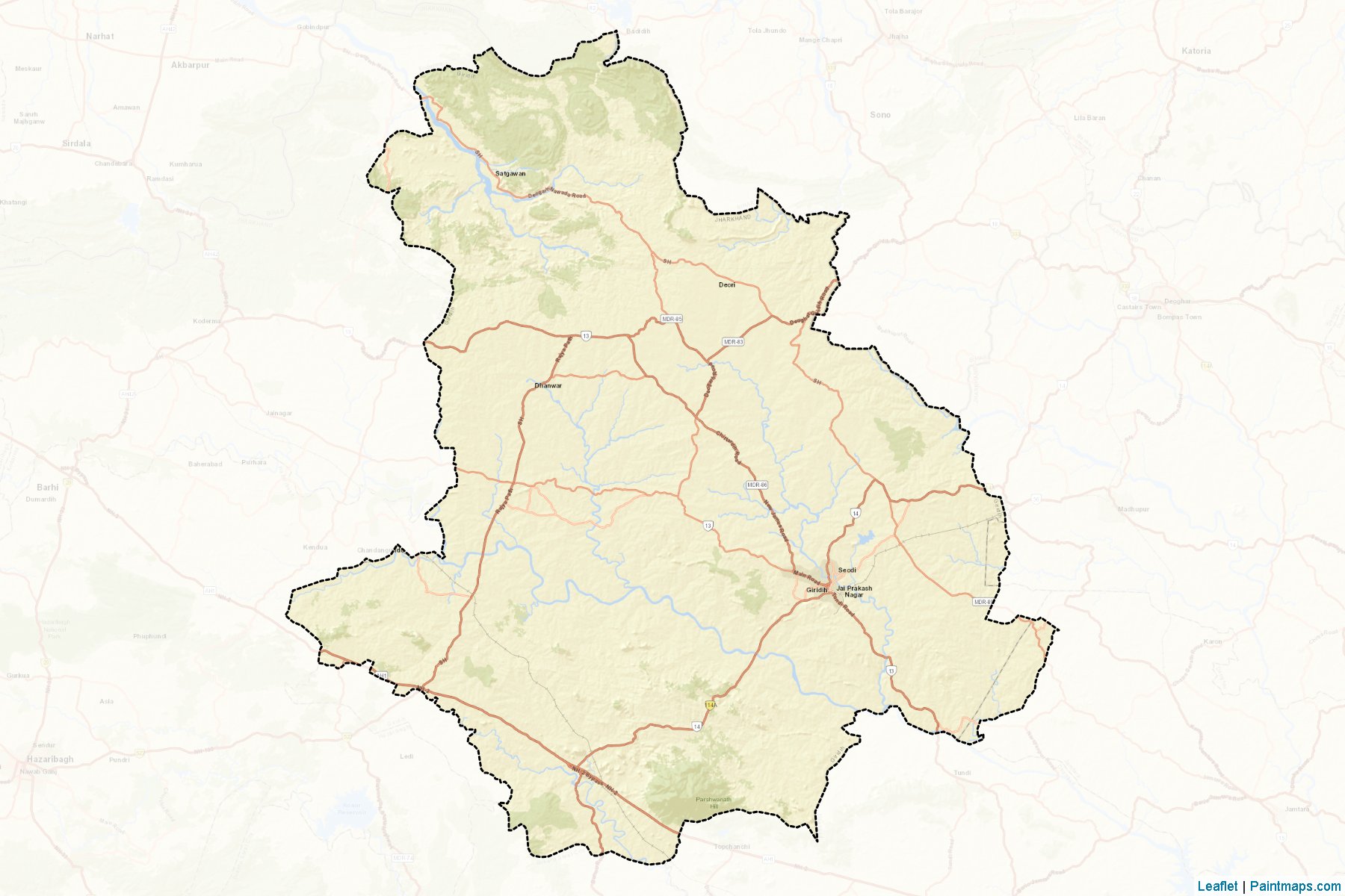 Giridih (Jharkhand) Map Cropping Samples-2