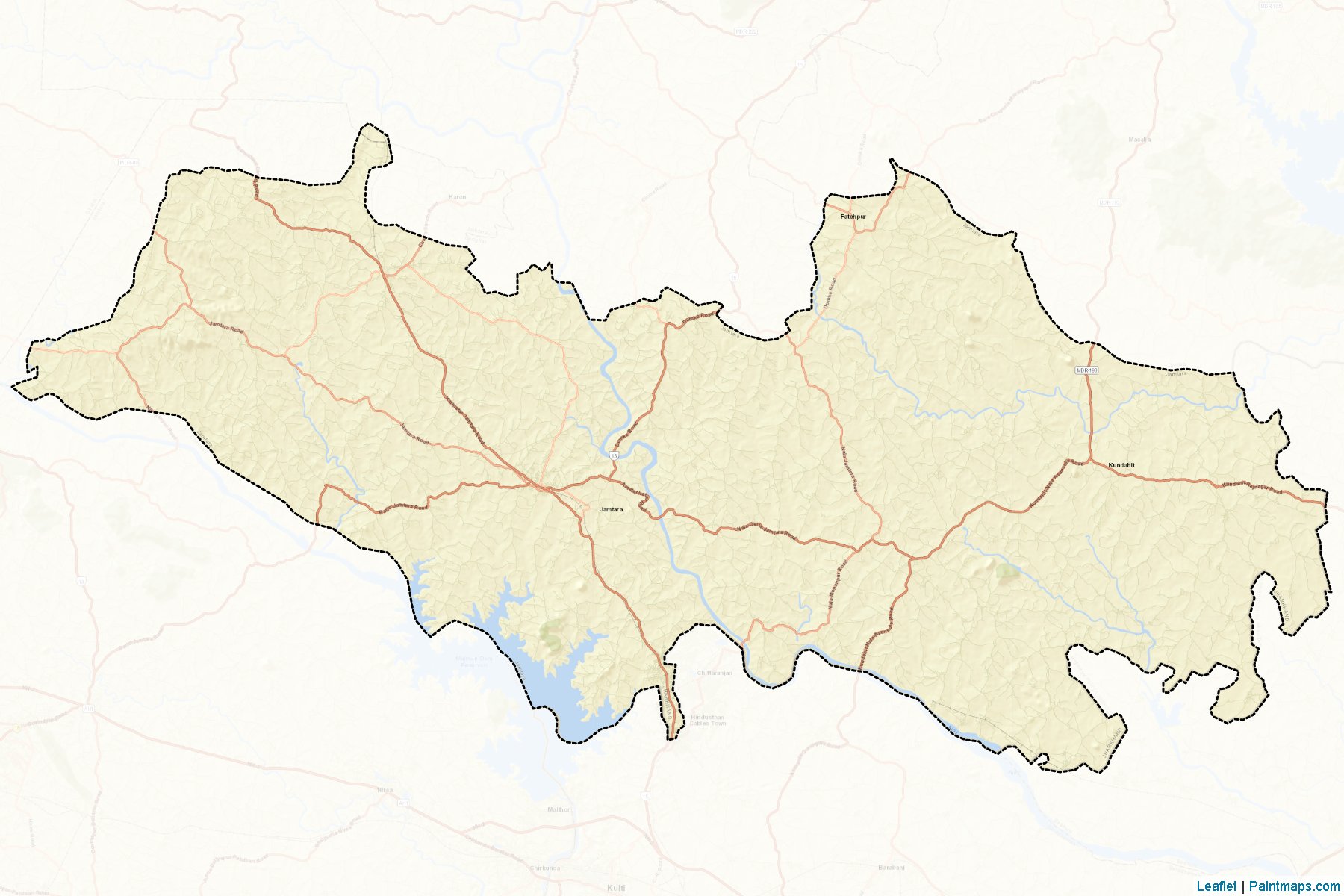 Muestras de recorte de mapas Jamtara (Jharkhand)-2