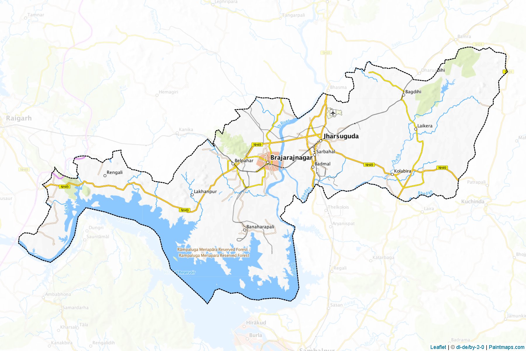 Jharsuguda (Odisha) Map Cropping Samples-1