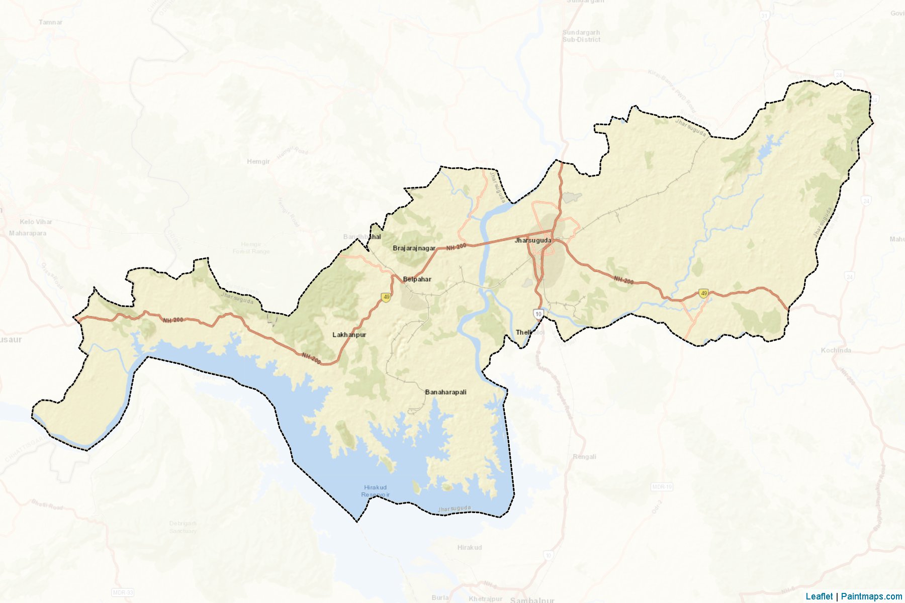 Jharsuguda (Odisha) Map Cropping Samples-2