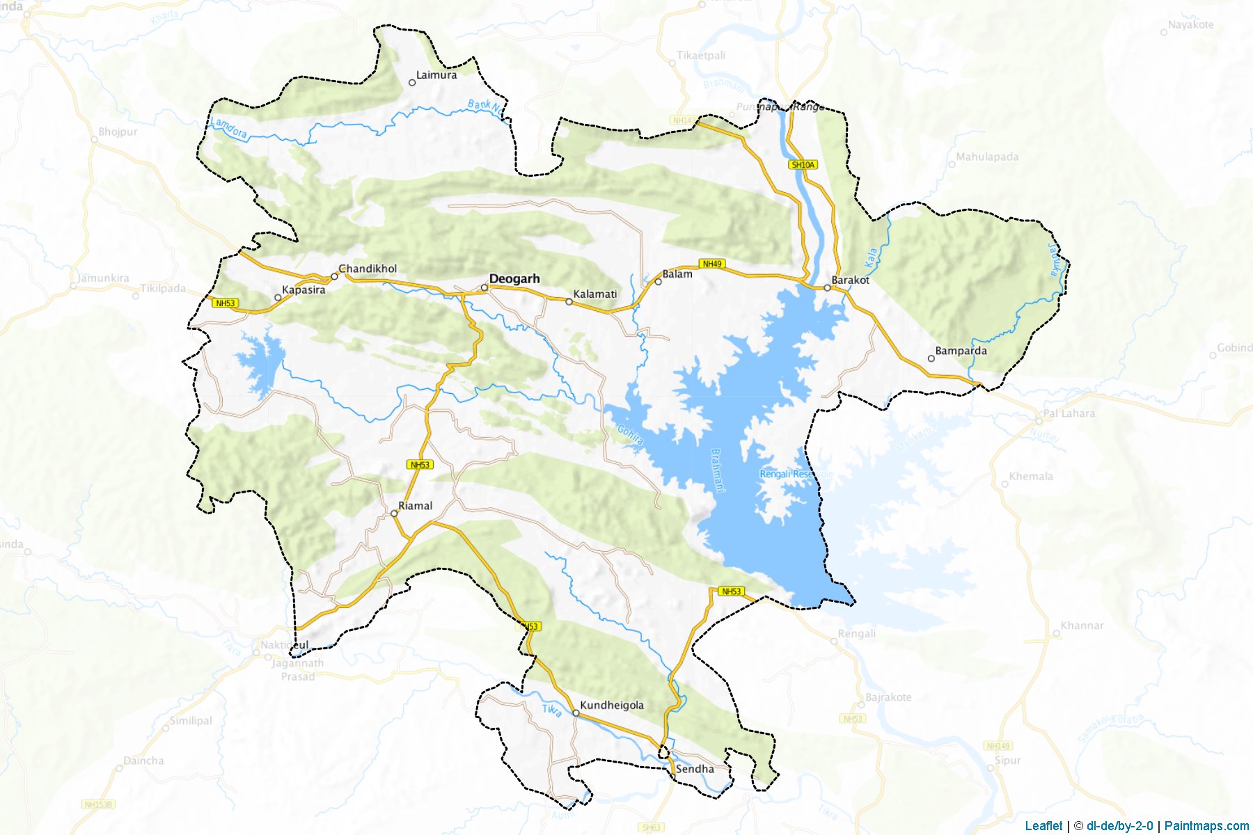 Muestras de recorte de mapas Debagarh (Odisha)-1