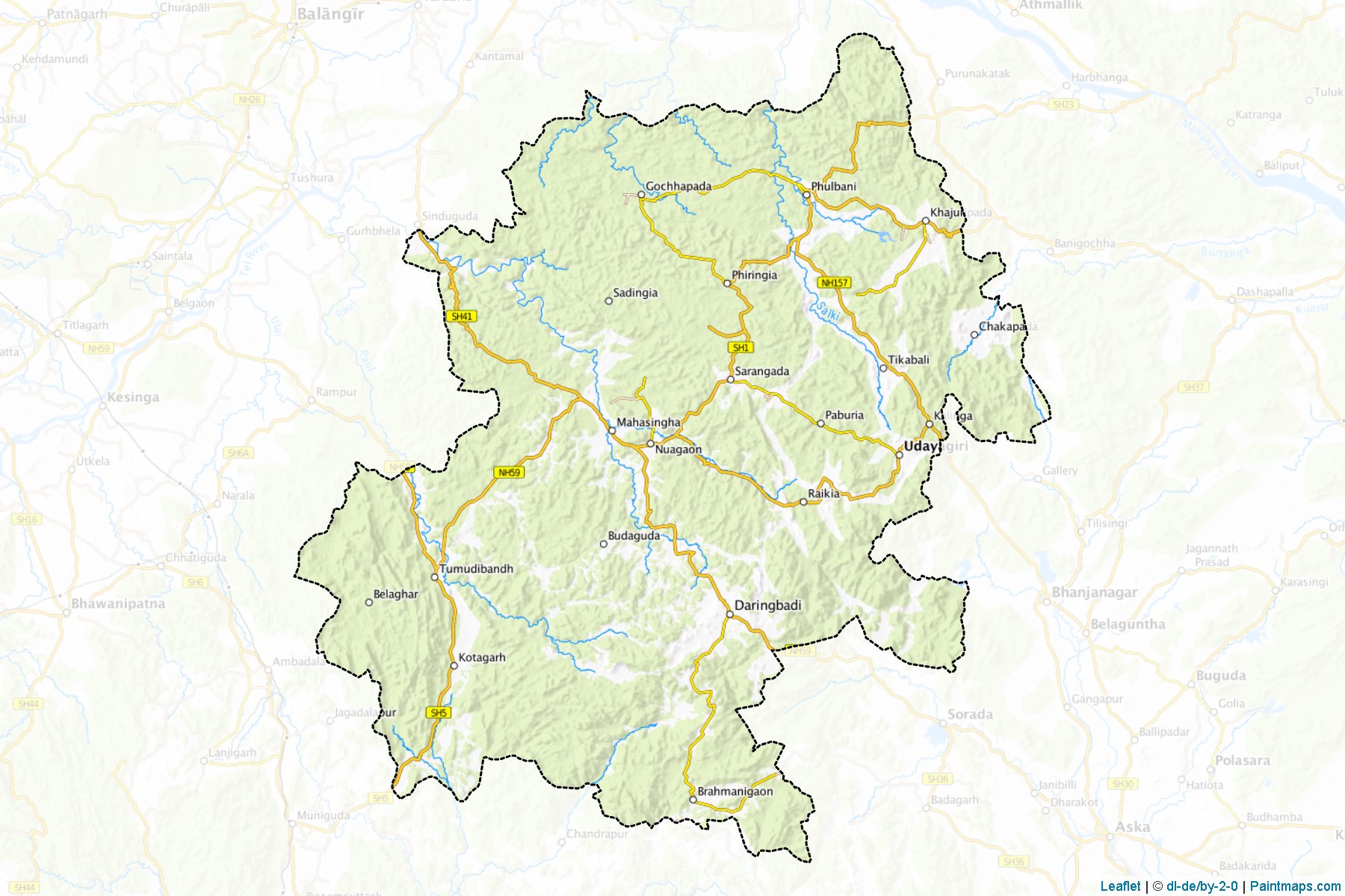 Kandhamal (Odisha) Map Cropping Samples-1