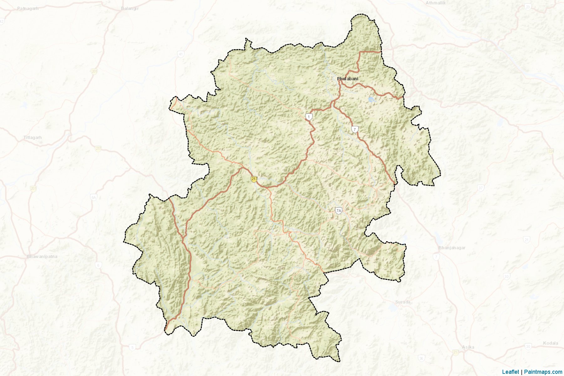 Kandhamal (Odisha) Map Cropping Samples-2