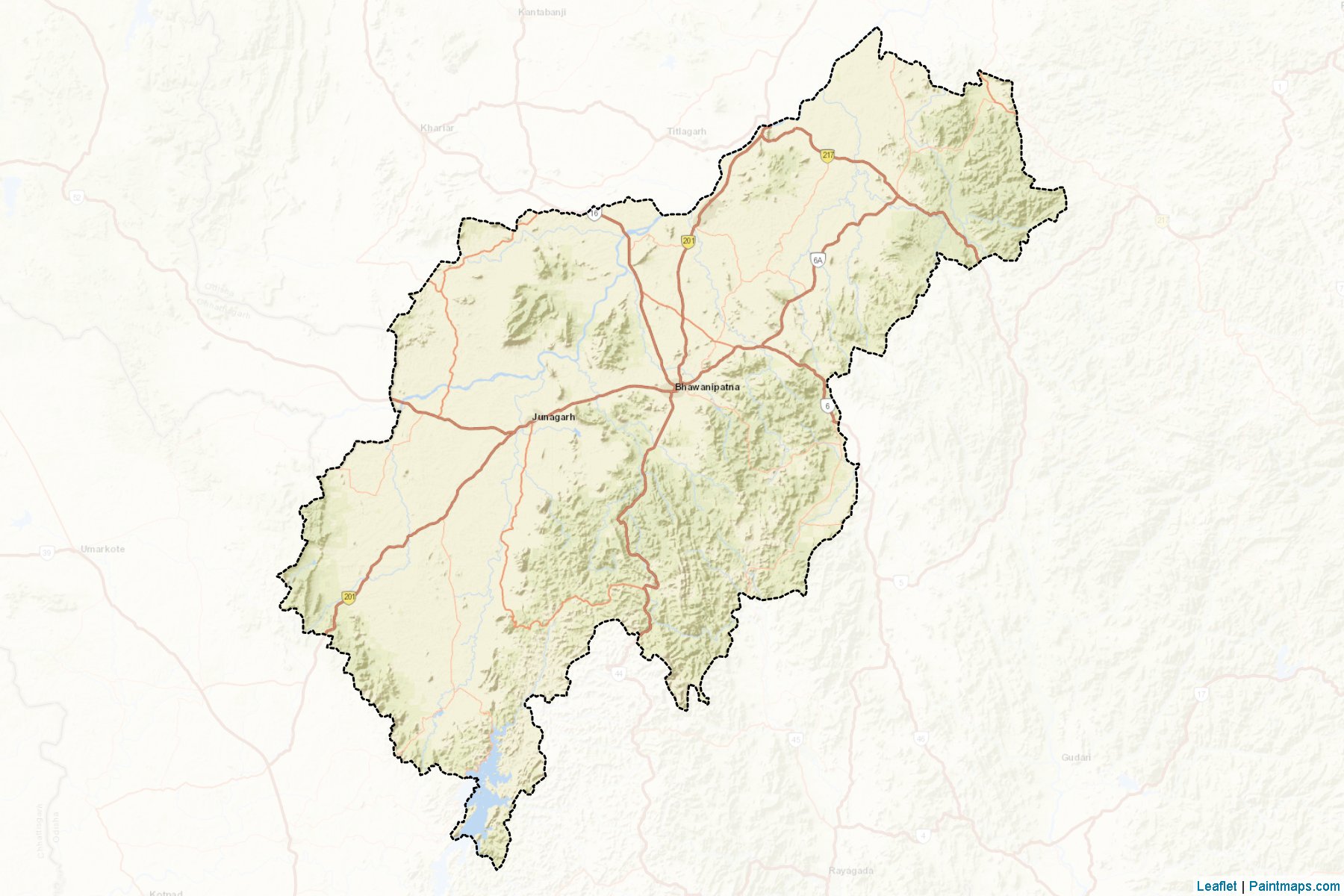 Kalahandi (Odisha) Map Cropping Samples-2