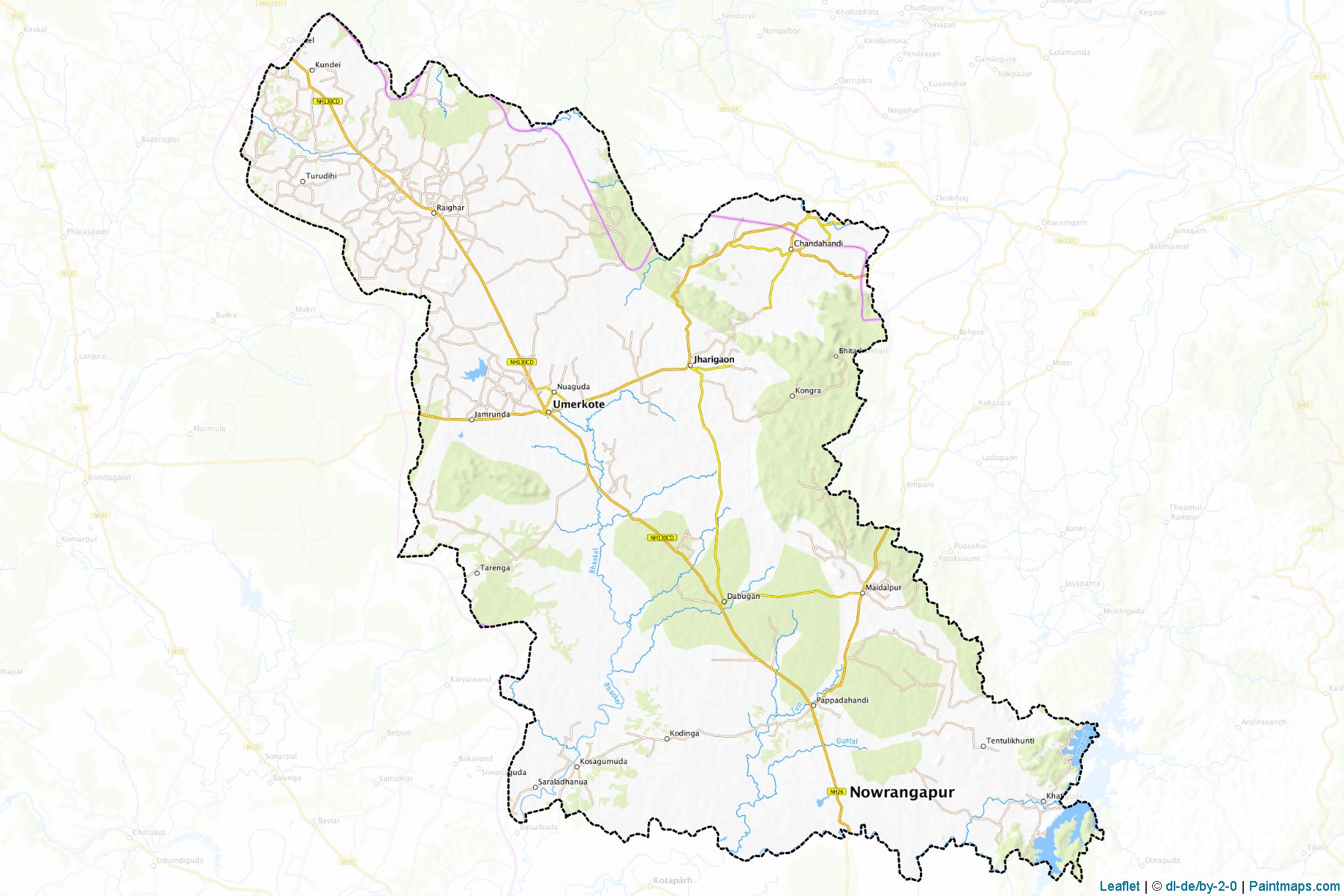 Nabarangpur (Odisha) Map Cropping Samples-1