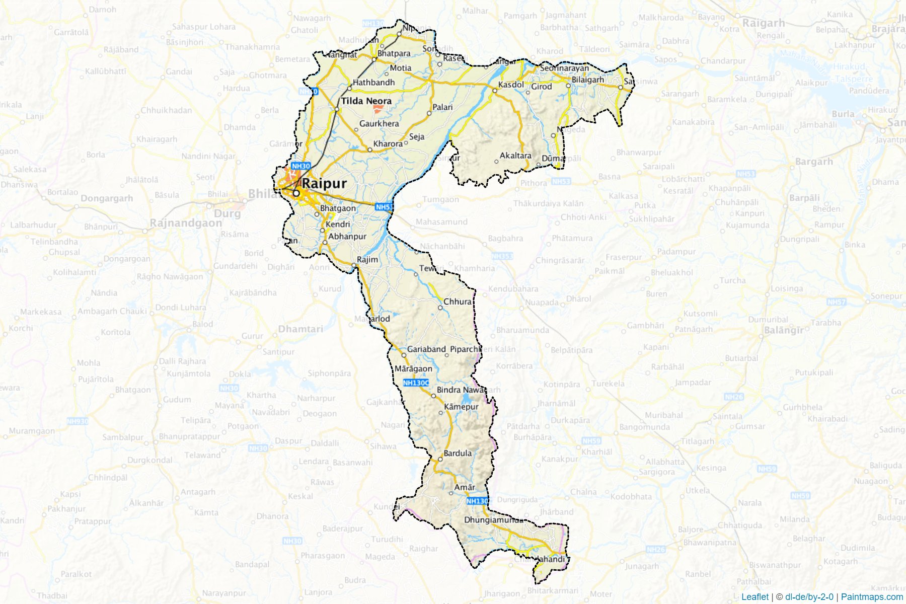 Raipur (Chhattisgarh) Map Cropping Samples-1