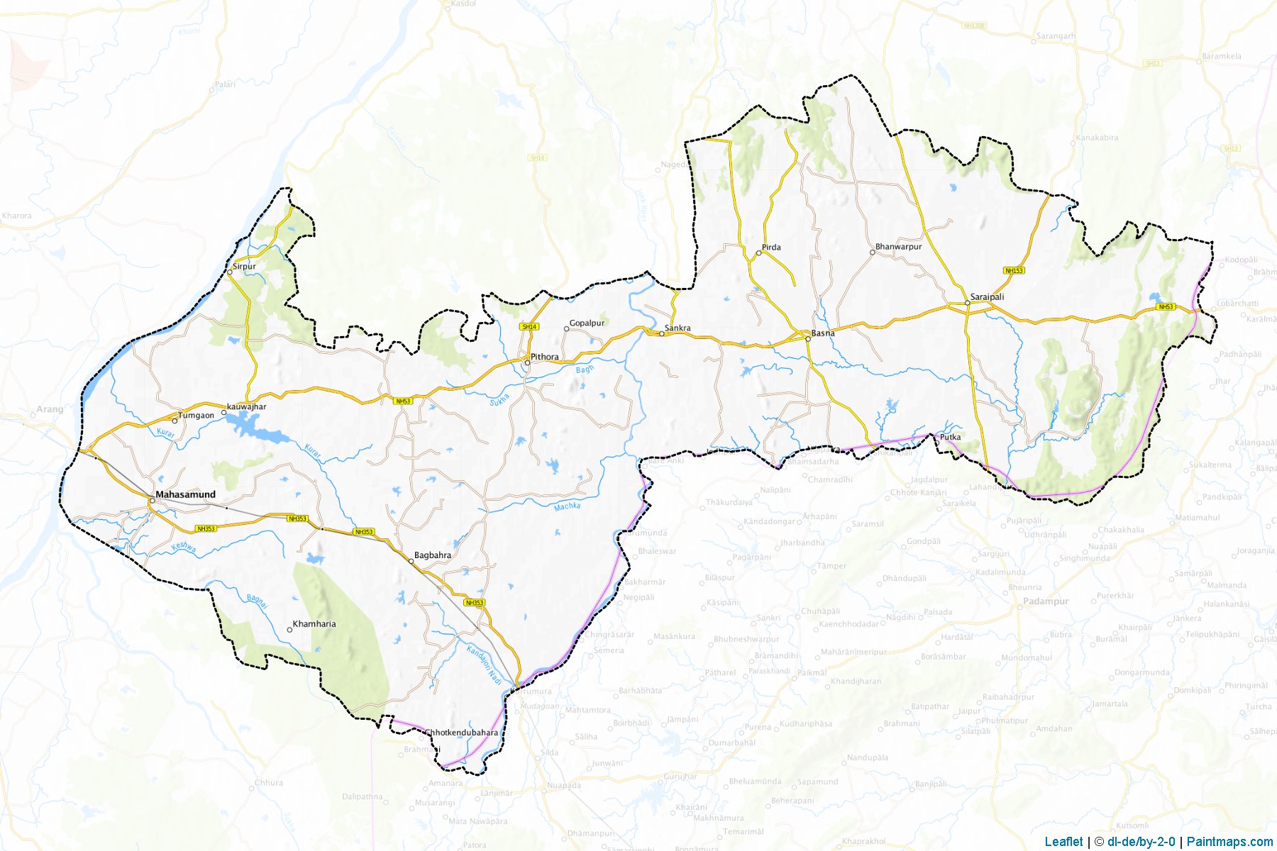 Mahasamund (Chhattisgarh) Map Cropping Samples-1