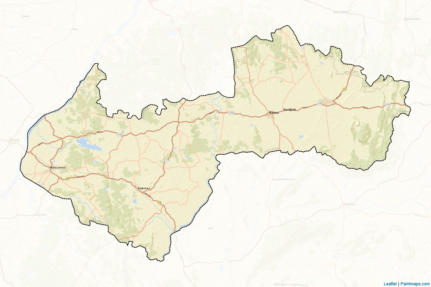 Mahasamund (Chhattisgarh) Map Cropping Samples-2