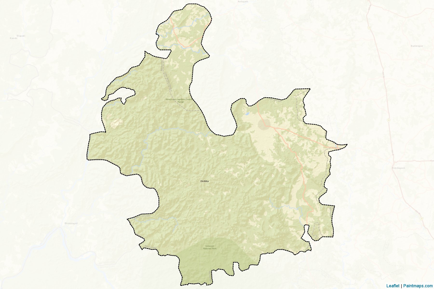 Narayanpur (Chhattisgarh) Map Cropping Samples-2