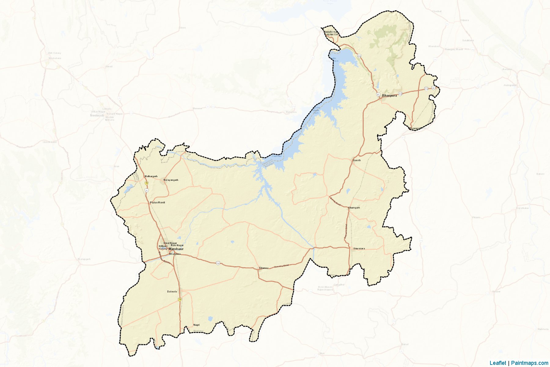 Mandsaur (Madhya Pradesh) Map Cropping Samples-2