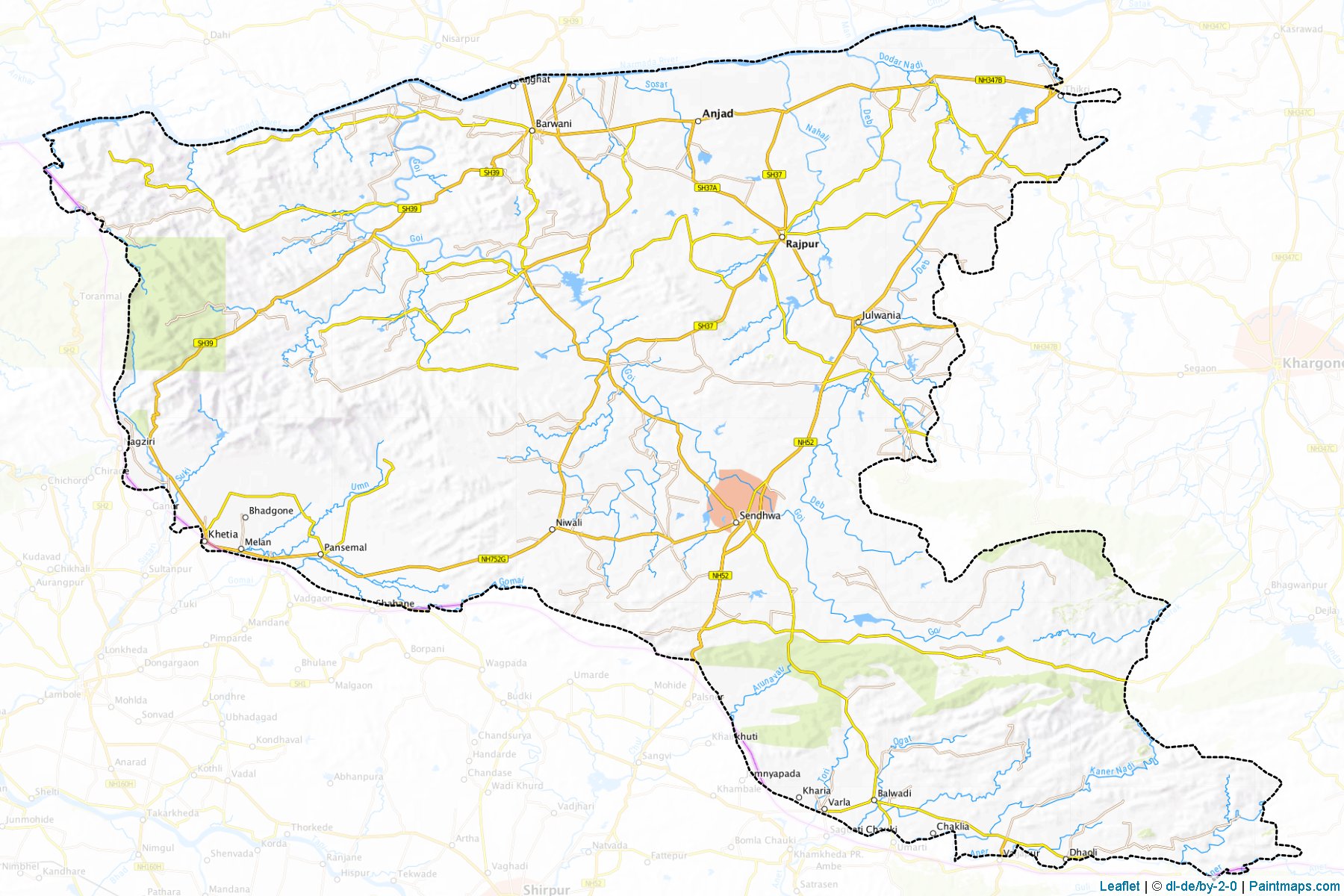 Barwani (Madhya Pradesh) Map Cropping Samples-1