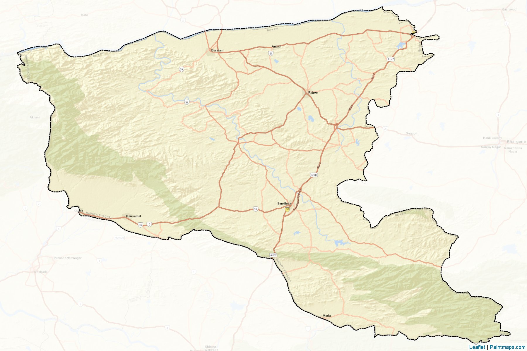 Barwani (Madhya Pradesh) Map Cropping Samples-2