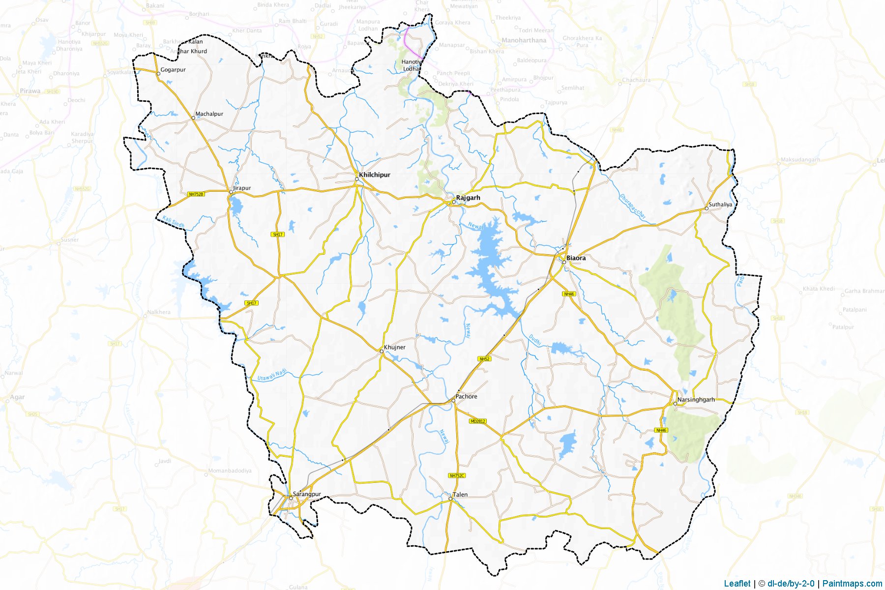 Rajgarh (Madhya Pradesh) Map Cropping Samples-1