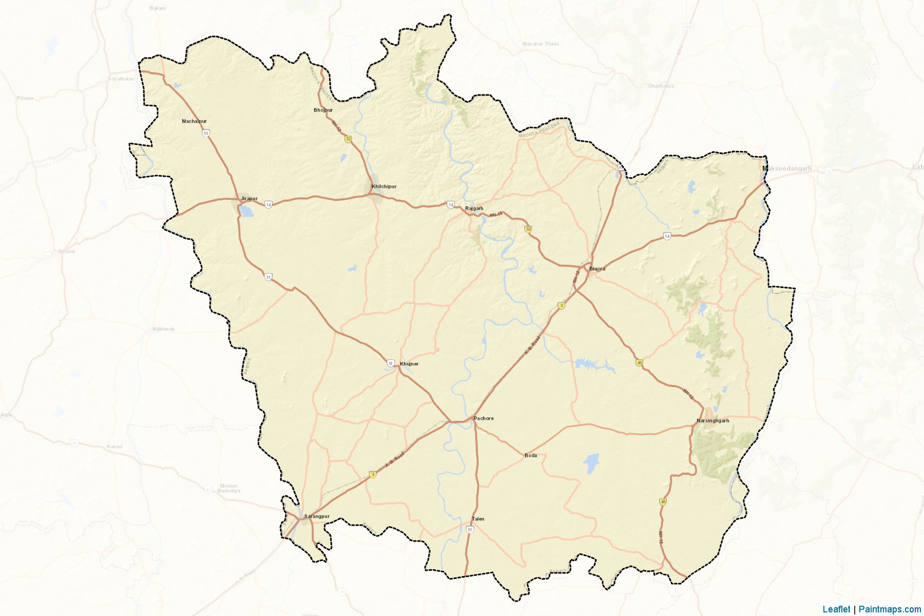 Rajgarh (Madhya Pradesh) Map Cropping Samples-2