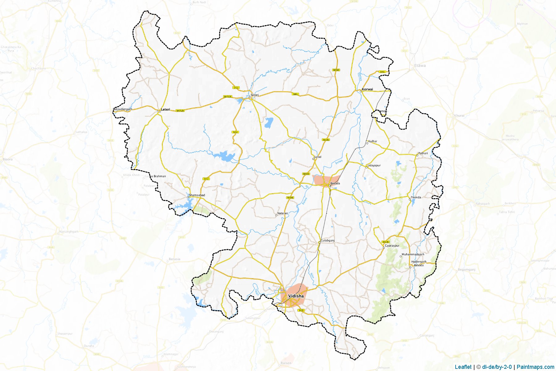 Vidisha (Madhya Pradesh) Map Cropping Samples-1