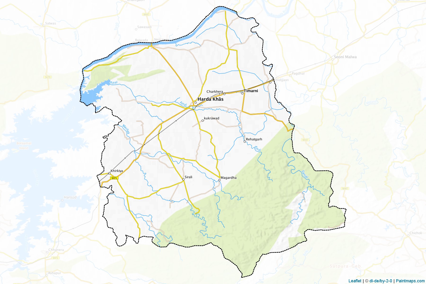 Harda (Madhya Pradesh) Map Cropping Samples-1