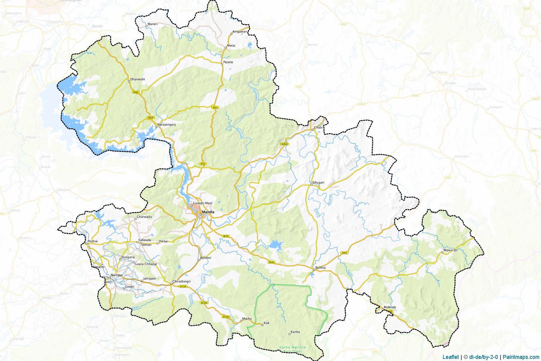 Mandla (Madhya Pradesh) Map Cropping Samples-1