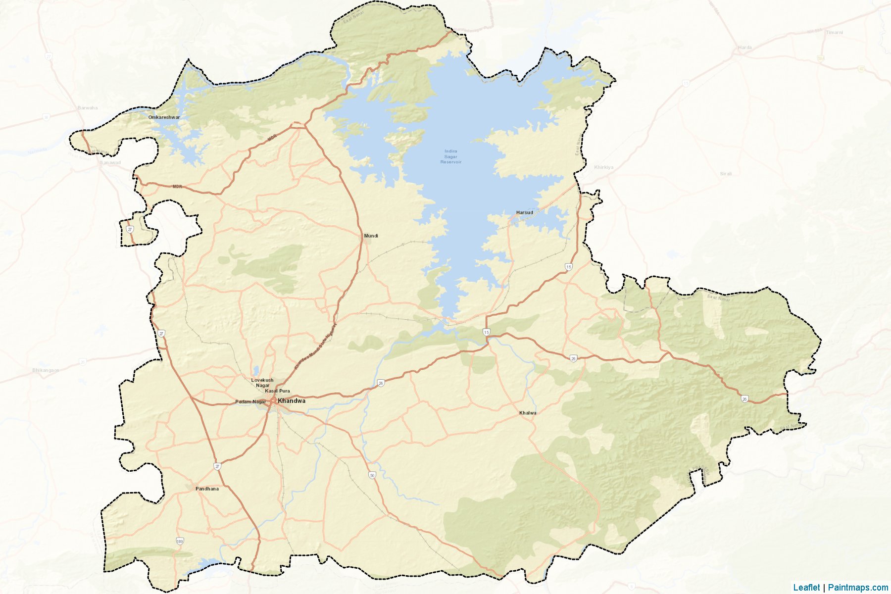 East Nimar (Madhya Pradesh) Map Cropping Samples-2