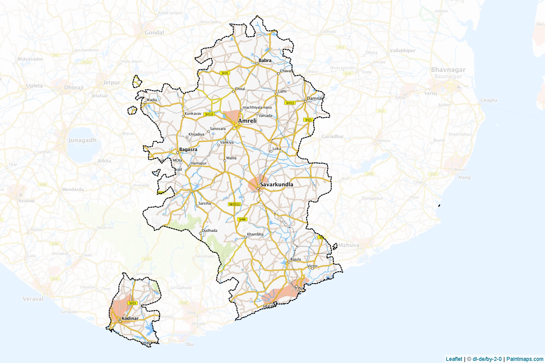 Amreli (Gujarat) Map Cropping Samples-1