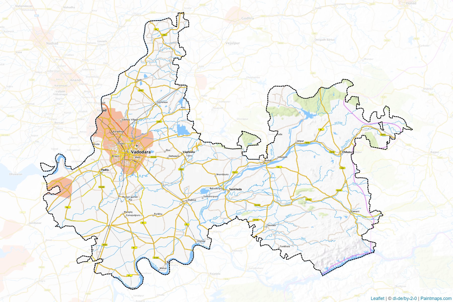 Vadodara (Gucerat) Haritası Örnekleri-1