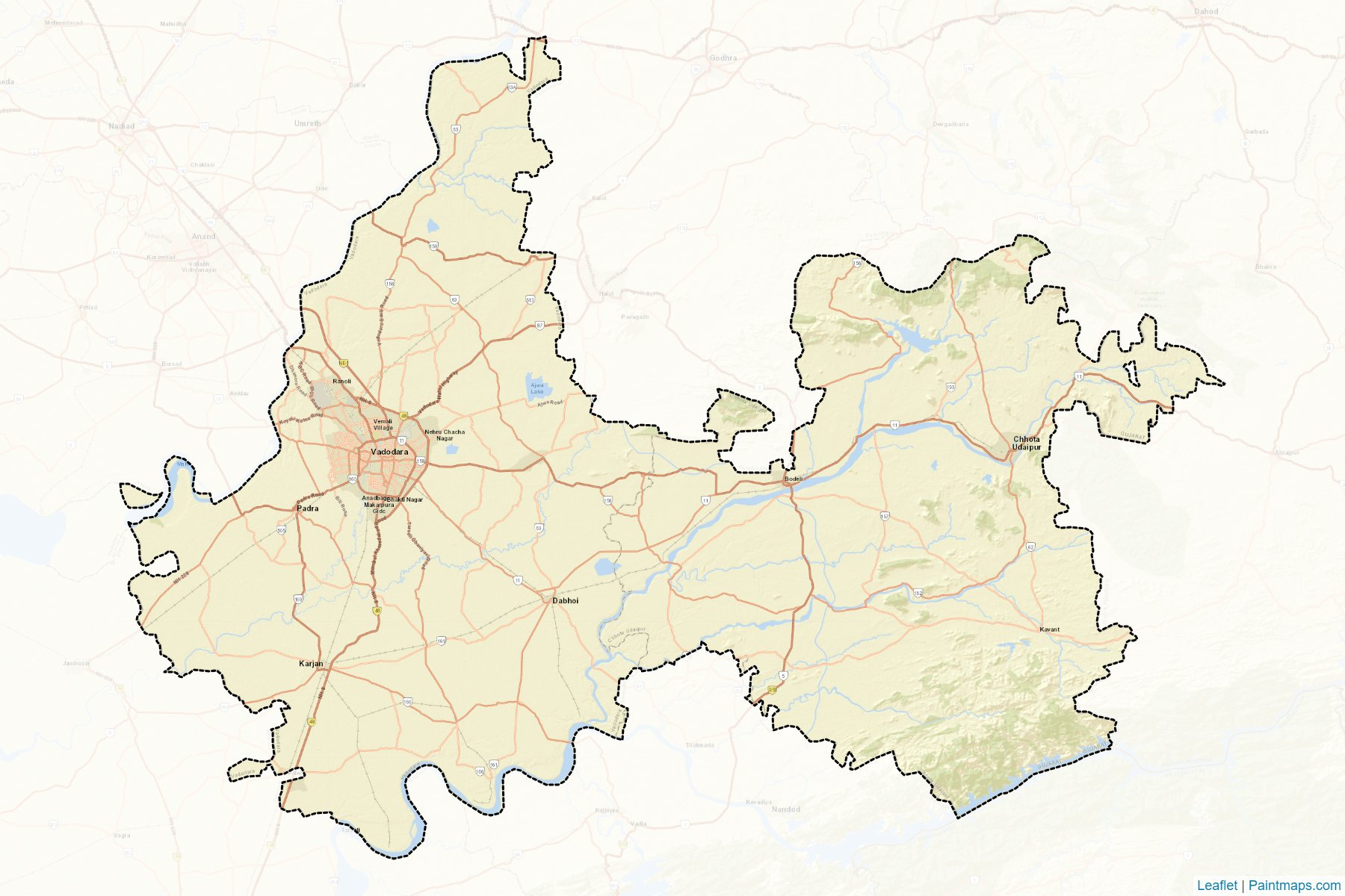 Vadodara (Gujarat) Map Cropping Samples-2