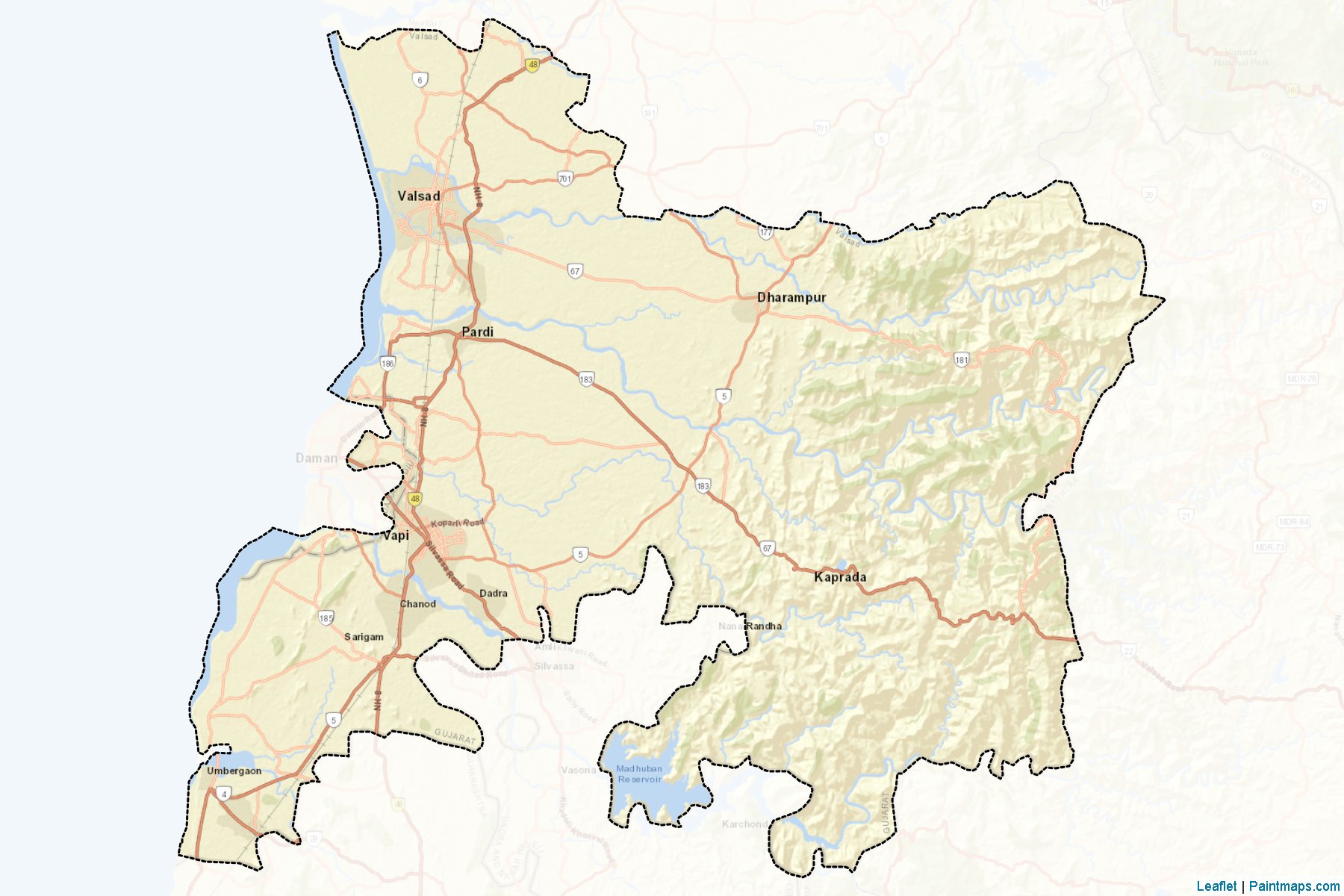 Valsad (Gujarat) Map Cropping Samples-2