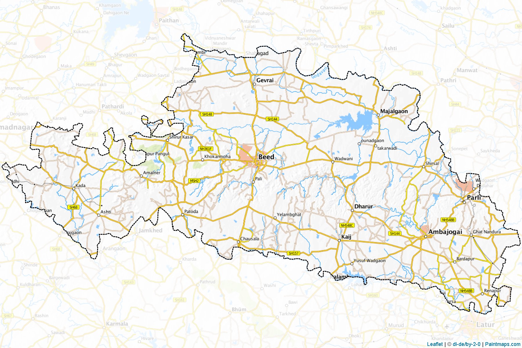 Bid (Maharashtra) Map Cropping Samples-1