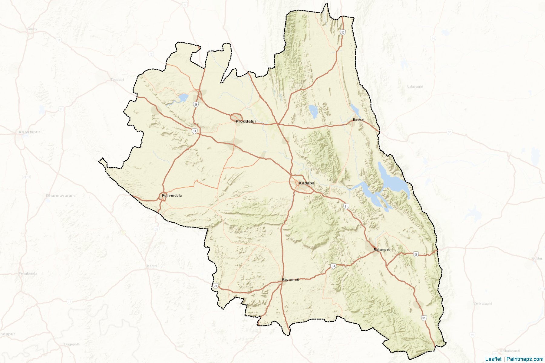 Kadapa (Andhra Pradesh) Map Cropping Samples-2