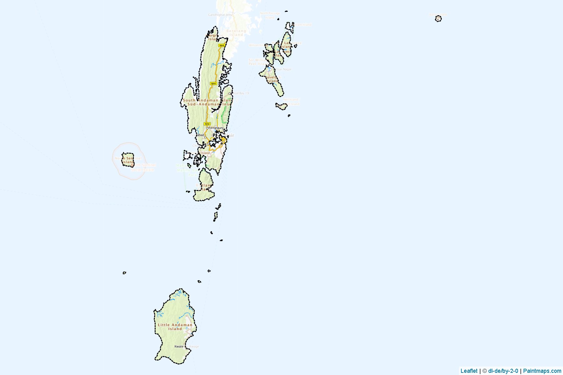 Muestras de recorte de mapas South Andaman (Andaman and Nicobar Islands)-1