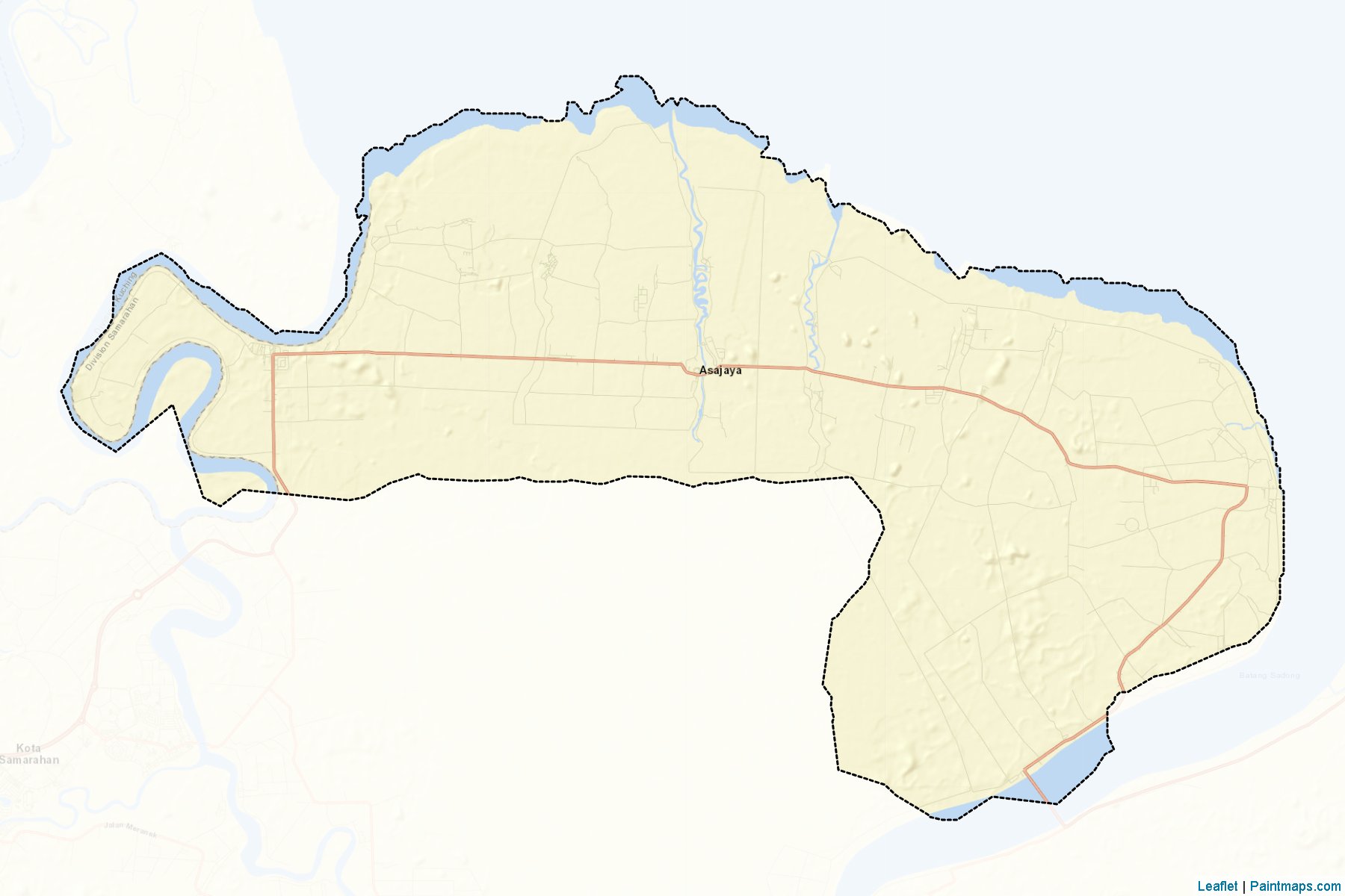 Muestras de recorte de mapas Asajaya (Sarawak)-2