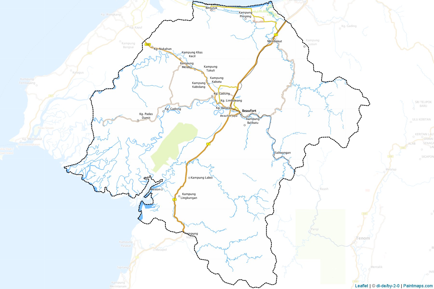 Beaufort (Sabah) Map Cropping Samples-1