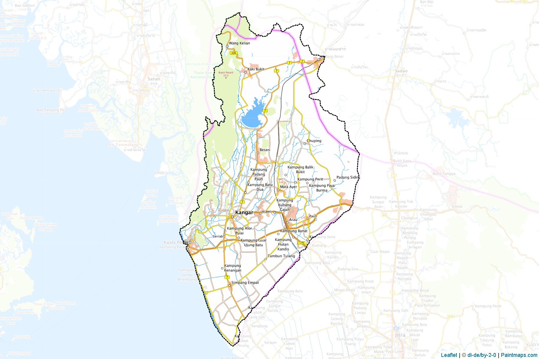 Muestras de recorte de mapas Perlis (Perlis)-1