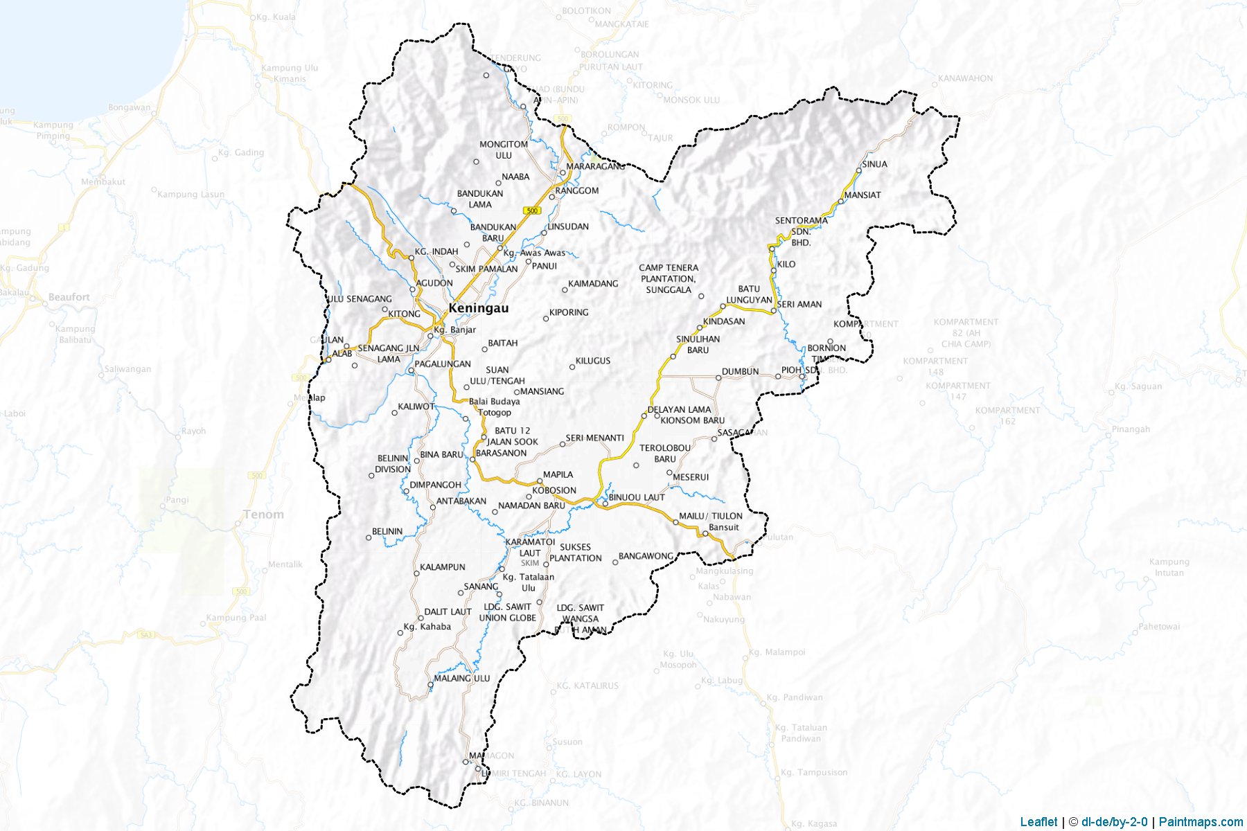 Keningau (Sabah) Map Cropping Samples-1