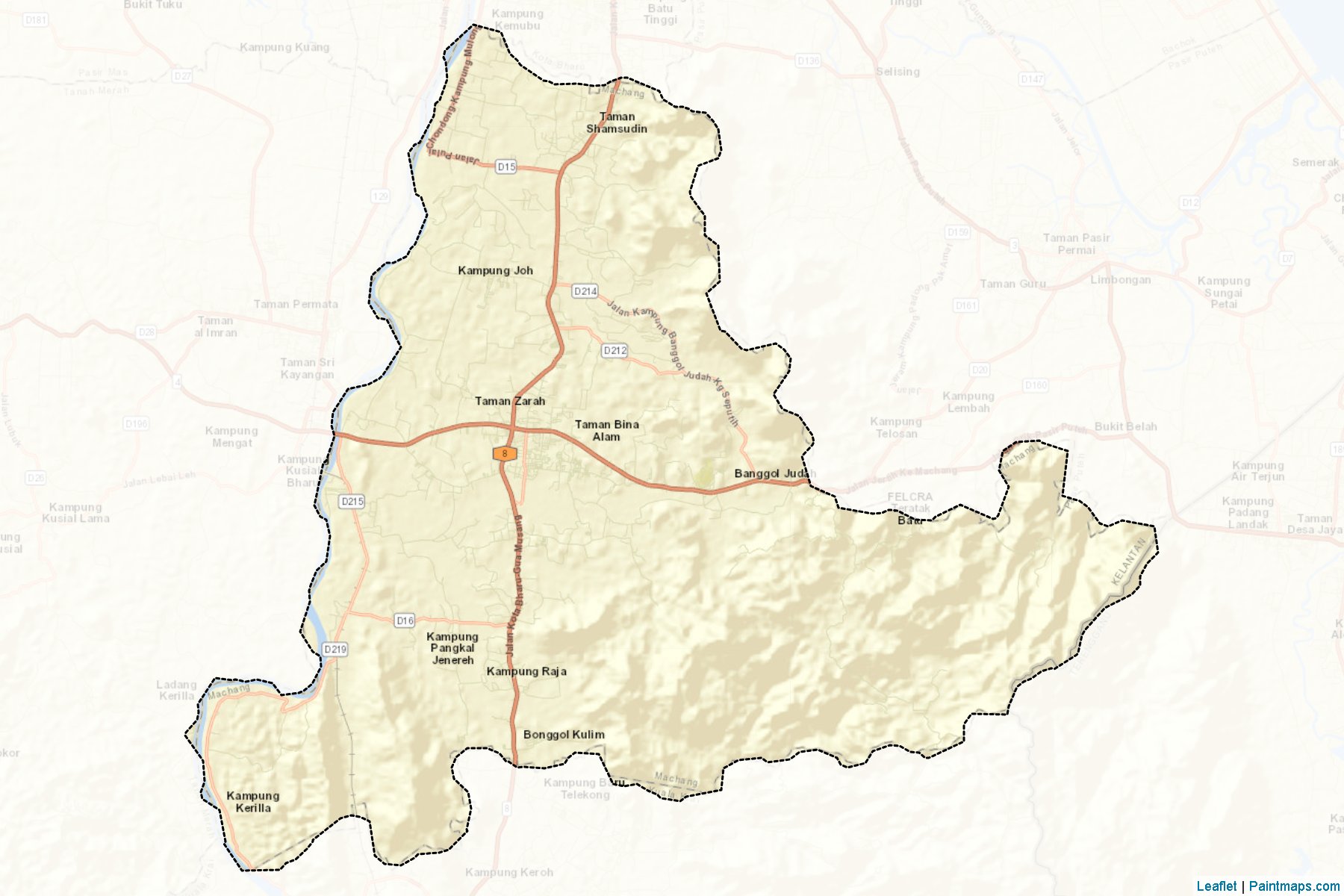 Muestras de recorte de mapas Machang (Kelantan)-2