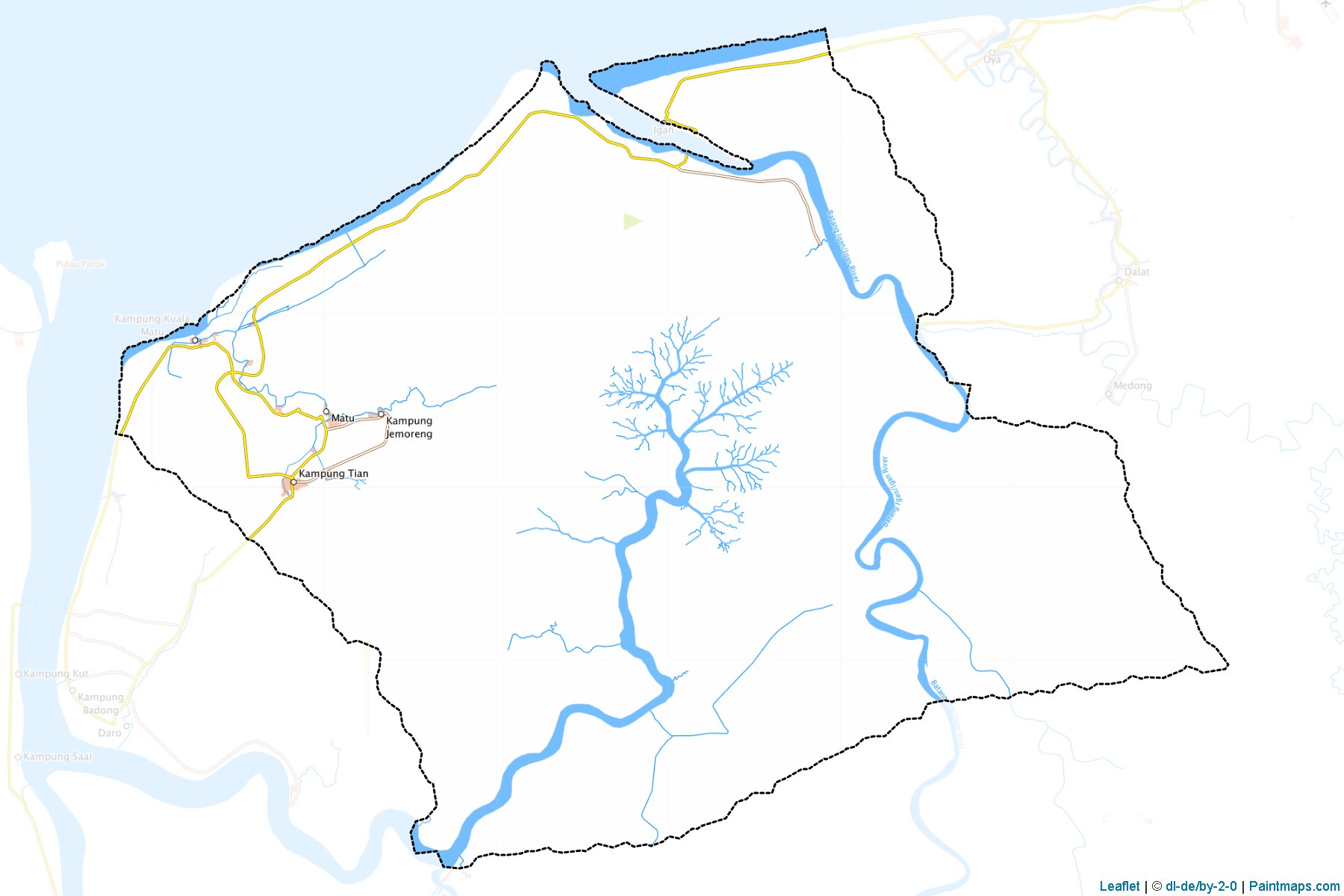 Muestras de recorte de mapas Matu (Sarawak)-1