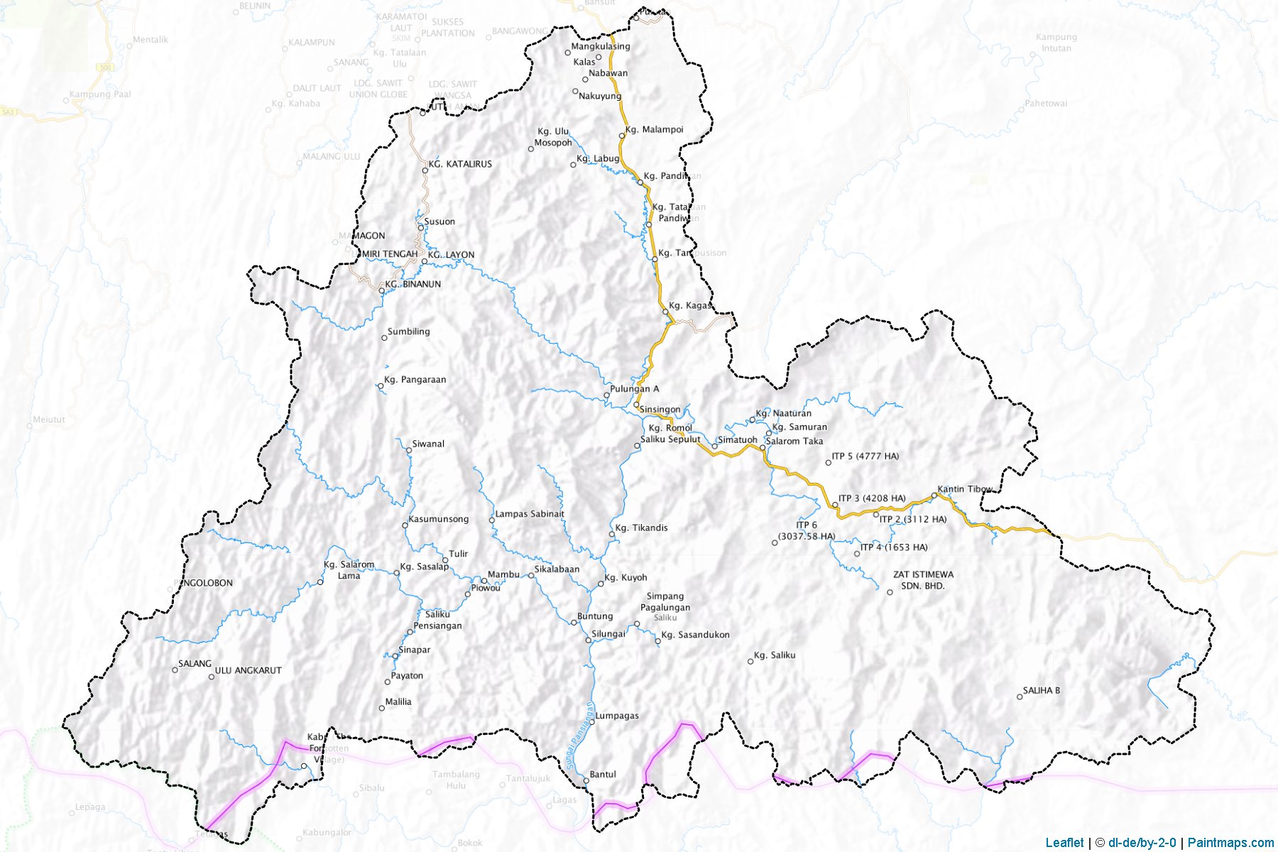 Nabawan (Sabah) Haritası Örnekleri-1