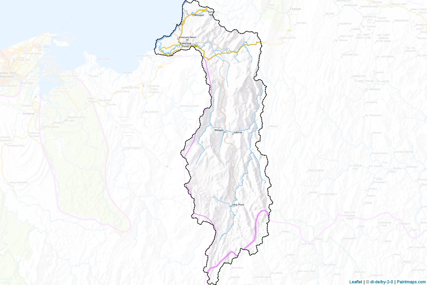 Make printable Sipitang maps with border masking (cropping) using ...