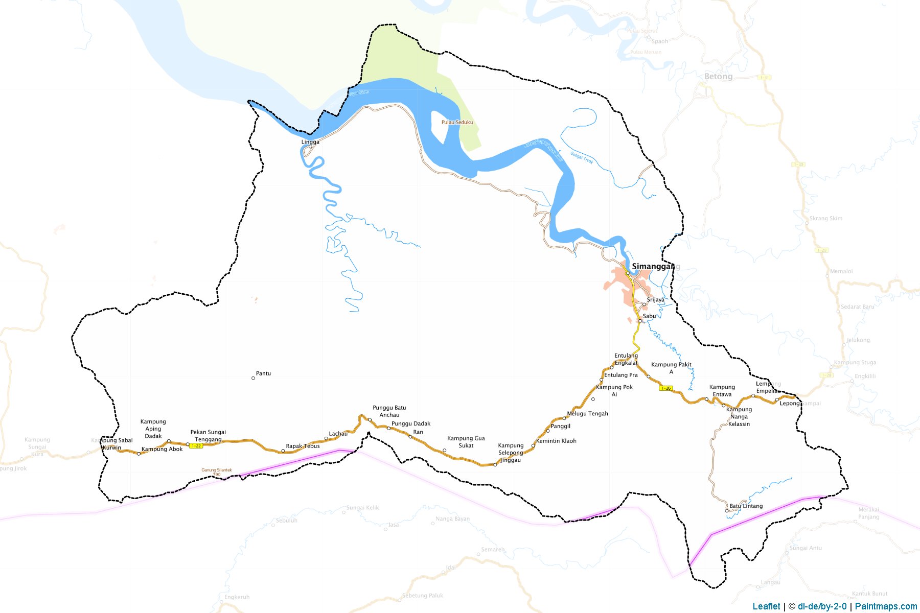 Sri Aman (Sarawak) Map Cropping Samples-1