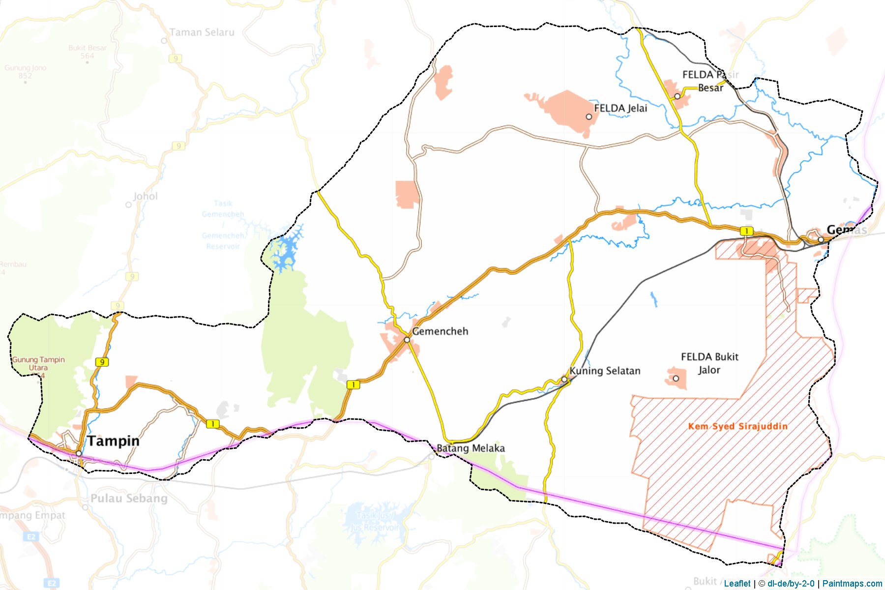 Tampin (Negeri Sembilan) Haritası Örnekleri-1