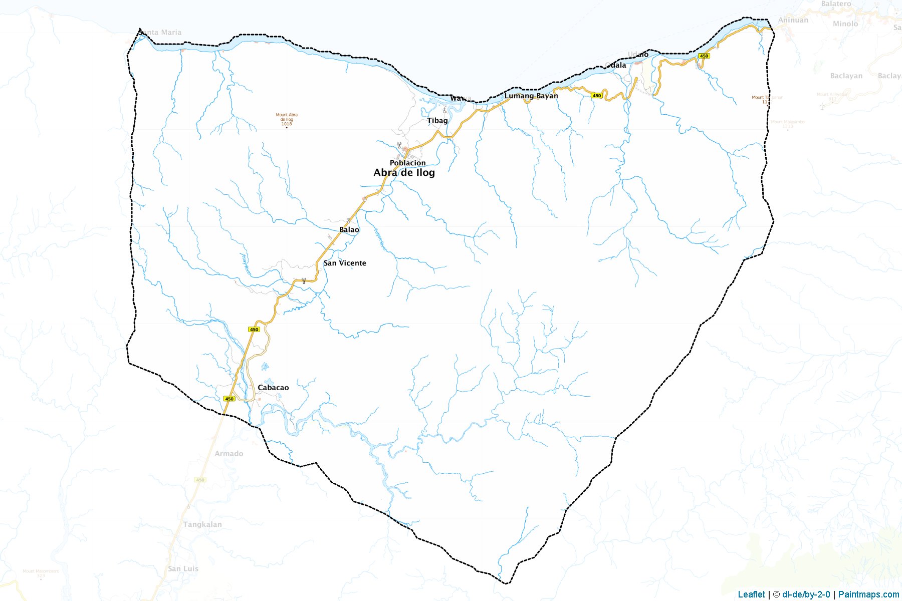 Muestras de recorte de mapas Abra De Ilog (Mindoro Occidental)-1