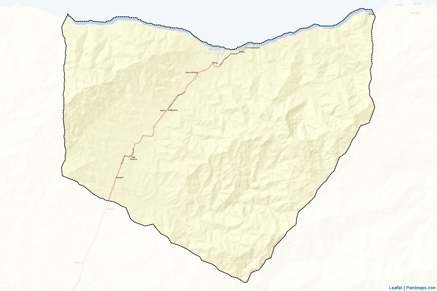 Muestras de recorte de mapas Abra De Ilog (Mindoro Occidental)-2