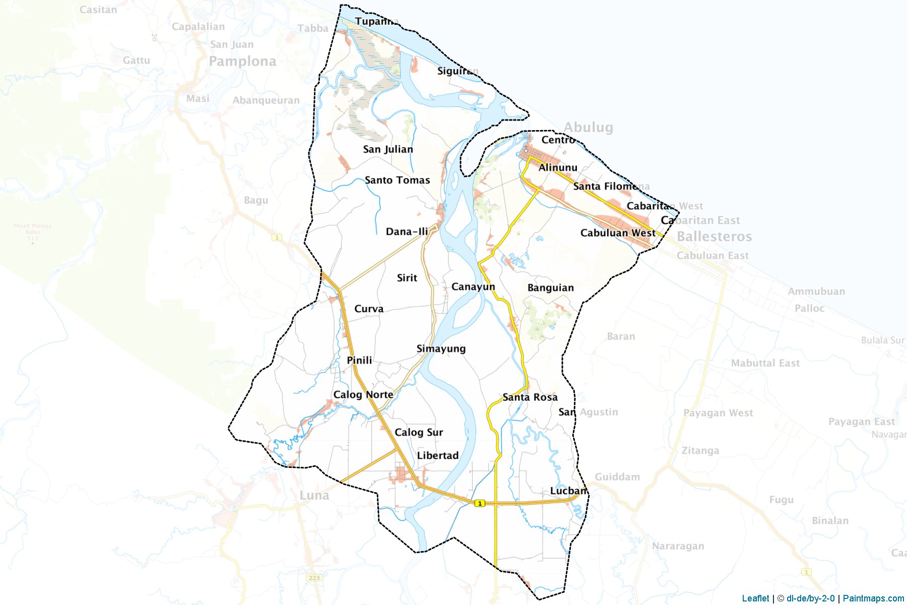 Muestras de recorte de mapas Abulug (Cagayan)-1