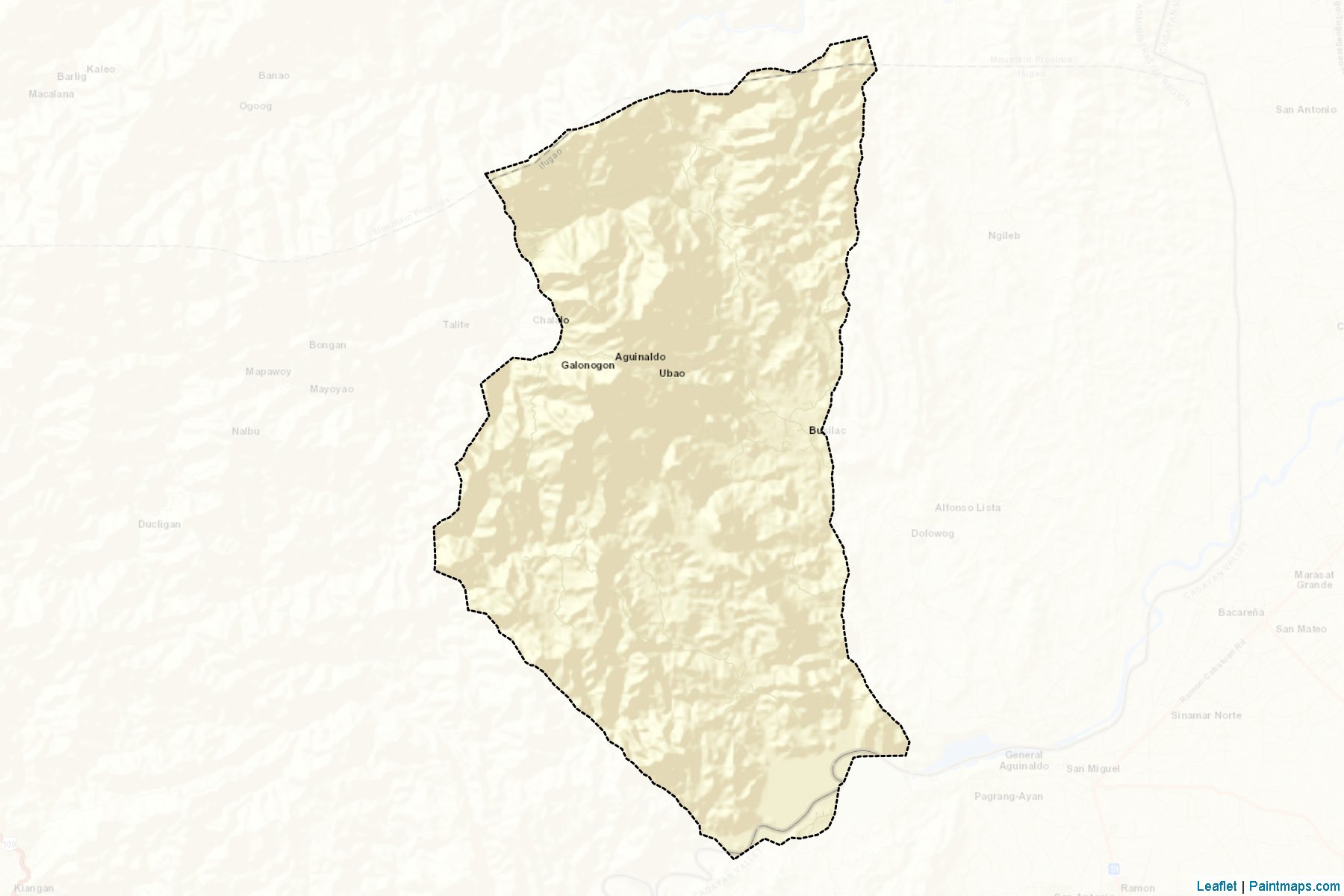 Muestras de recorte de mapas Aguinaldo (Ifugao)-2