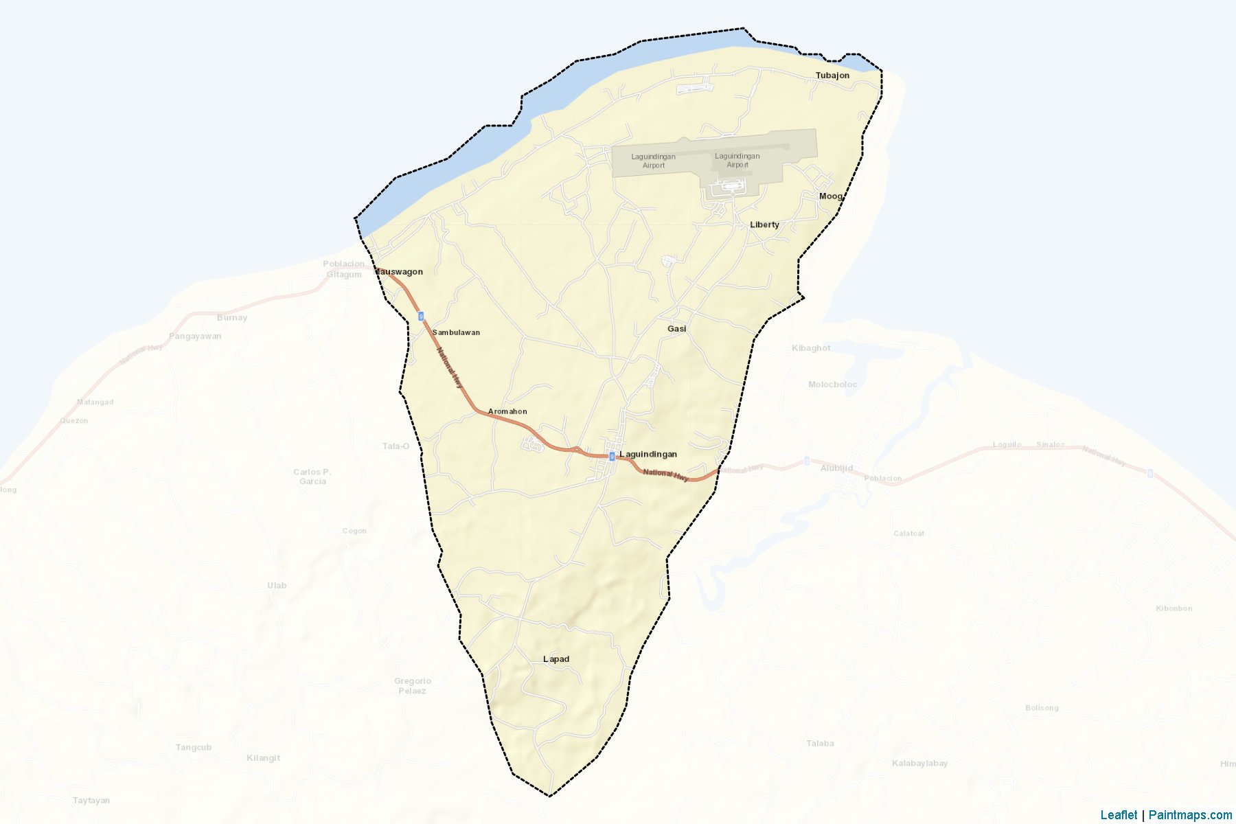 Muestras de recorte de mapas Alubijid (Misamis Oriental)-2