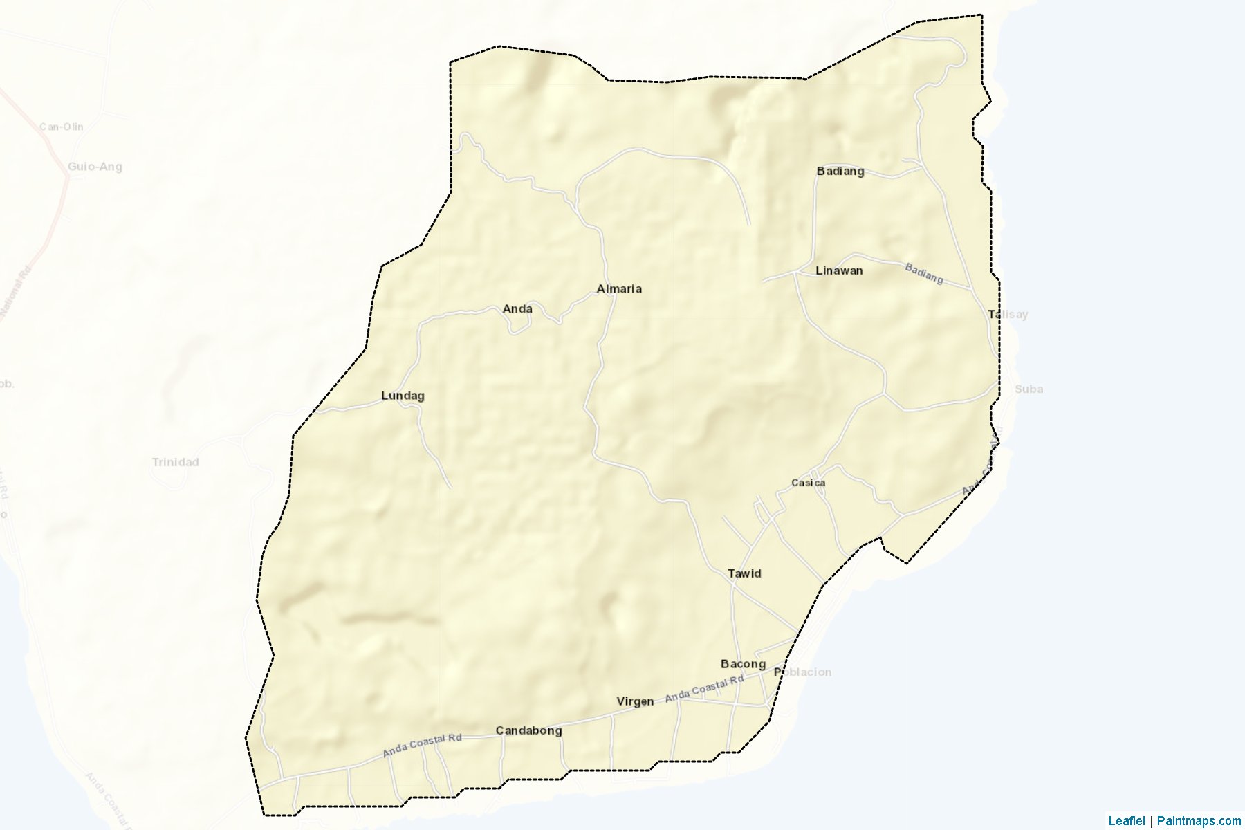 Muestras de recorte de mapas Anda (Bohol)-2