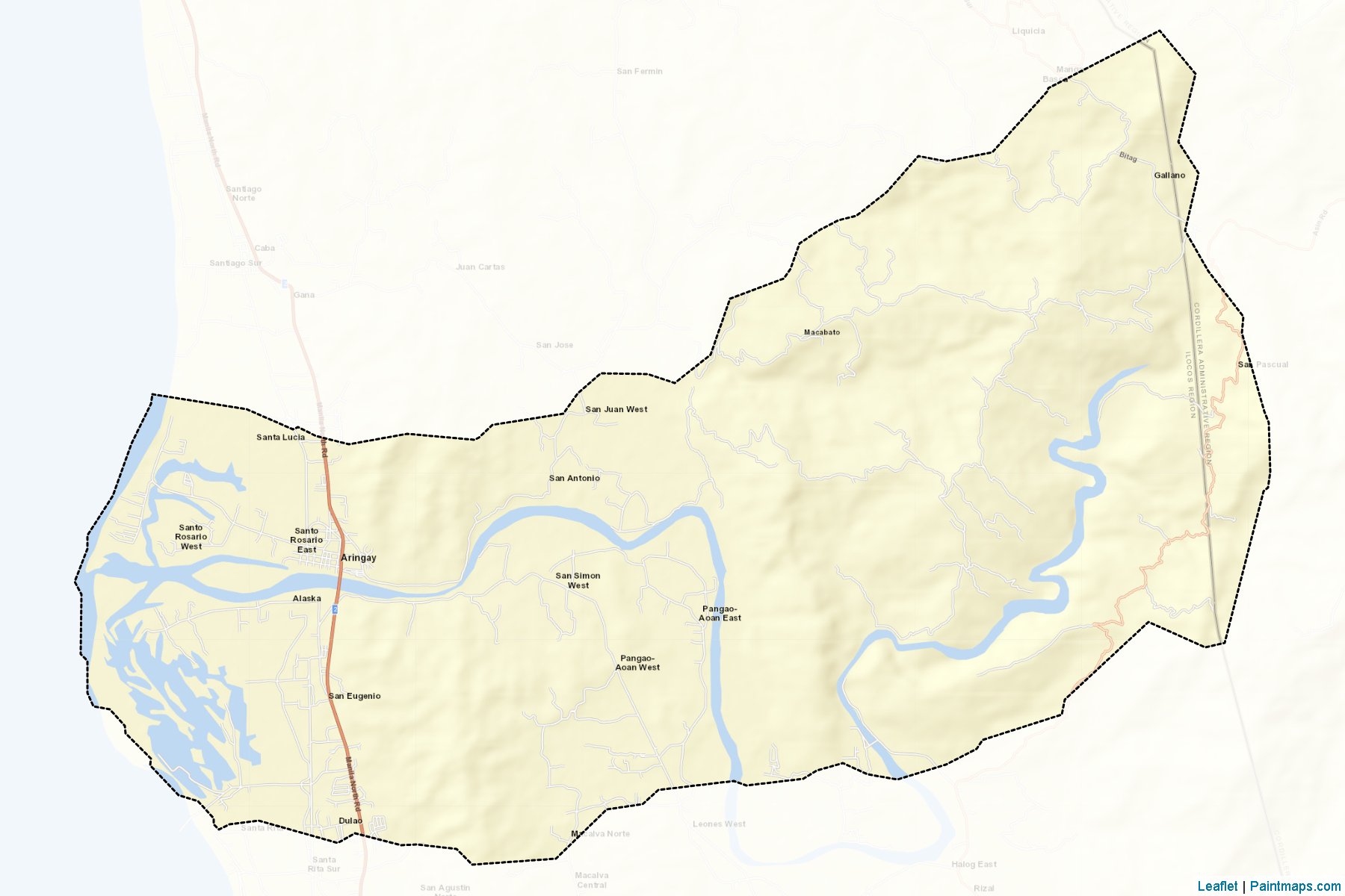 Muestras de recorte de mapas Aringay (La Union)-2