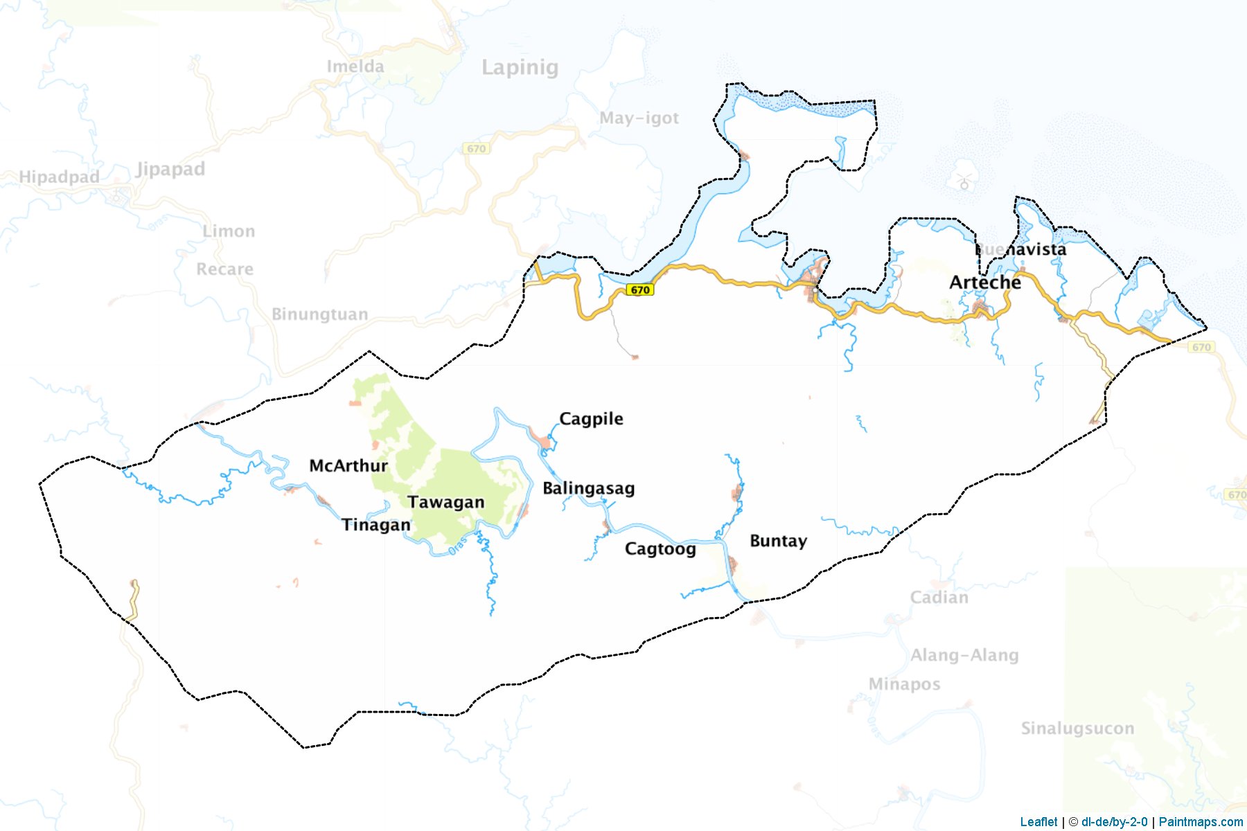 Arteche (Eastern Samar) Map Cropping Samples-1