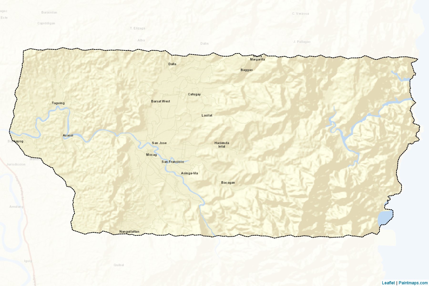 Muestras de recorte de mapas Baggao (Cagayan)-2